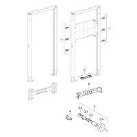 Geberit-Duofix für Aufputz-Bade und Brausebatterie Bauhöhe 1120mm