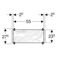 GEBERIT Duofix Montageplatte Universal für Trockenbau, tiefenverstellbar