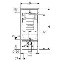 GE Duofix Element für Stand-WC 112cm mit Sigma UP-SPK für Kinder- u. Kleinkinder