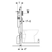 GE Duofix Element für Stand-WC 112cm mit Sigma UP-SPK für Kinder- u. Kleinkinder