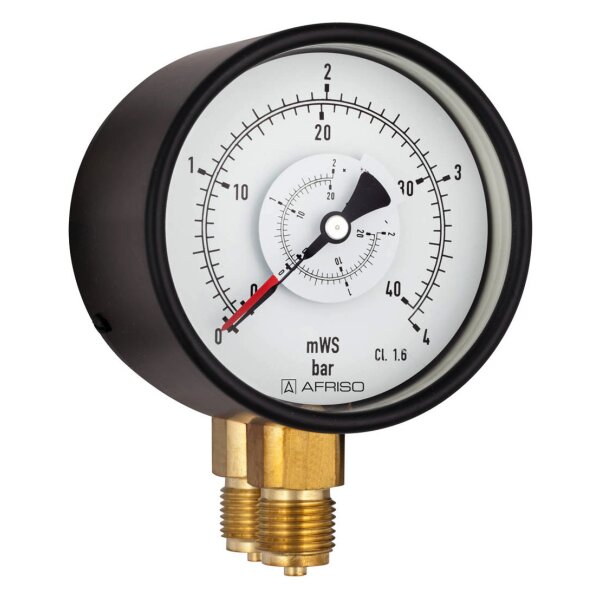 Differenzdruck-Rohrfeder-Manometer 0-6bar/60mWS 1/2"