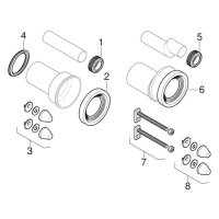 Geberit Wand-WC-Anschlussgarnitur 90 mm Länge 300 mm