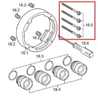 Hansa Kreuzschlitzschraubenset (4 STK) M 4,5x120mm für Varox-Rosettenträger