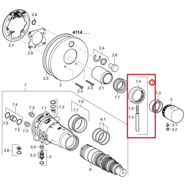 HA Absperrhebel komplett Designo chrom