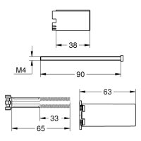 GROHE Verlängerungsset 14048 25mm f. FMS...