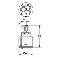 EICHELBERG Keramik-Kartusche 440440 40mm integr....