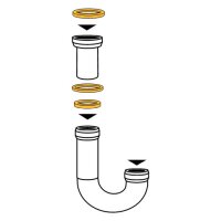 Dichtungssatz für Spülensiphon DN 40 (1 1/2")