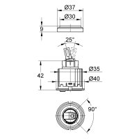 GROHE Kartusche 440999 Keramik mit Ecom-Funktion für...