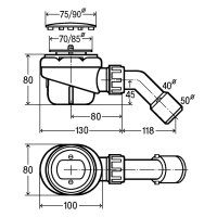 Domoplex-Brausew.Ablaufgarn.f.* 52 mm Ablaufloch m....