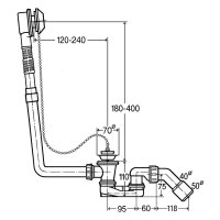 Wannengarnitur mit Stopfen 1 1/2"