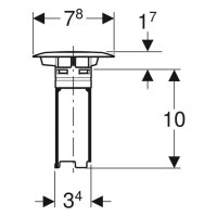 Geberit-Ablaufdeckel f Ablaufgarnitur 52 mit Standrohr...