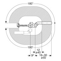 GE Badewannenablauf mit Ventilstopfen d52, mit Fertigbauset, DN40/50, chrg