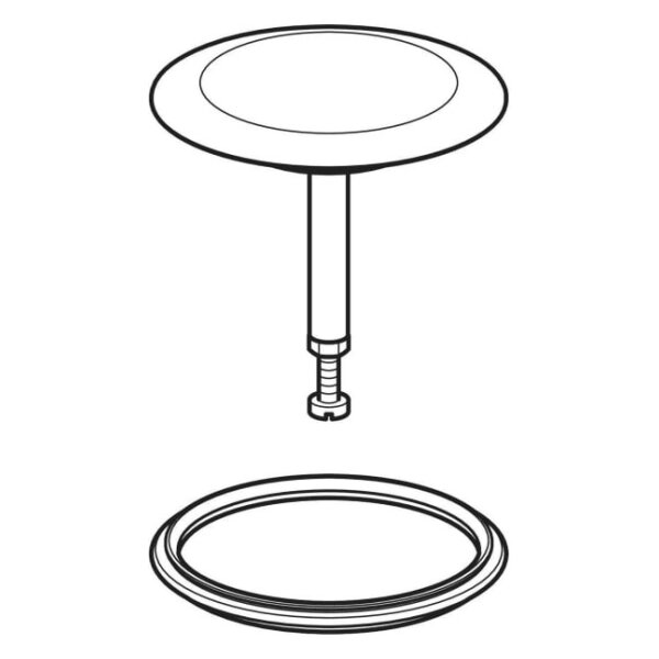 GE Ventilstopfen für Badewannenablauf mit Druckbetätigung, chrg