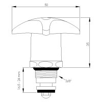 sanibel-Oberteil aus Messing DN 10 (3/8") mit...