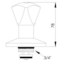 sanibel-Oberteil a. Messing DN 20 (3/4") für...