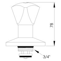 sanibel-Oberteil a. Messing DN 20 (3/4") für...