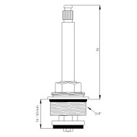 sanibel-Innenoberteil aus Messing DN 20 (3/4")...