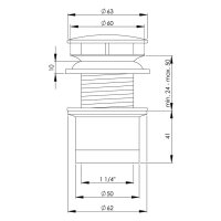 sanibel-Design-Schaftventil o. Überlauf mit Kappe...