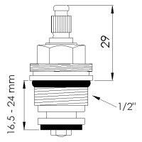 sanibel-Innenoberteil aus Messing DN 15 (1/2") universal