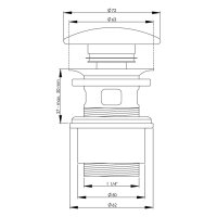 sanibel-Design-Excentergrt. Druckverschl rund gewölbt DN 32 (11/4") x 72 mm weiß