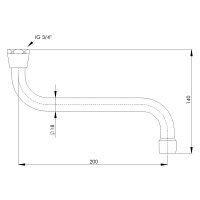 sanibel-S-Rohrauslauf flachdichtend DN 20 (3/4")...