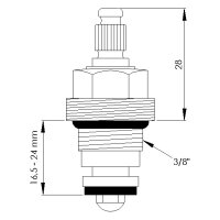 sanibel-Innenoberteil aus Messing DN 10 (3/8")...