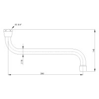 sanibel-S-Rohrauslauf flachdichtend DN 20 (3/4")...