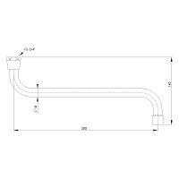 sanibel-S-Rohrauslauf flachdichtend DN 20 (3/4")...