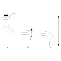 sanibel-S-Rohrauslauf konisch dichtend DN 20 (3/4")...