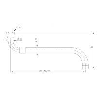 sanibel-S-Rohrauslauf flachdicht. DN 20 (3/4")...