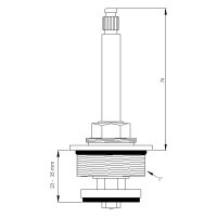 sanibel-Innenoberteil aus Messing DN 25 (1") für UP-Ventile universal