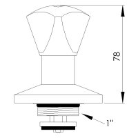 sanibel-Oberteil aus Messing DN 25 (1") für...