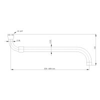 sanibel-S-Rohrauslauf flachdicht. DN 20 (3/4")...