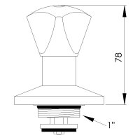 sanibel-Oberteil aus Messing DN 25 (1") für...