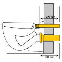 comfort-PE-Wand-WC-Anschlussgarnitur 300mm DN 90/110 mit...