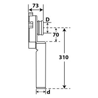 comfort-PE-Urinalabsaugesiphon senkrecht DN 50